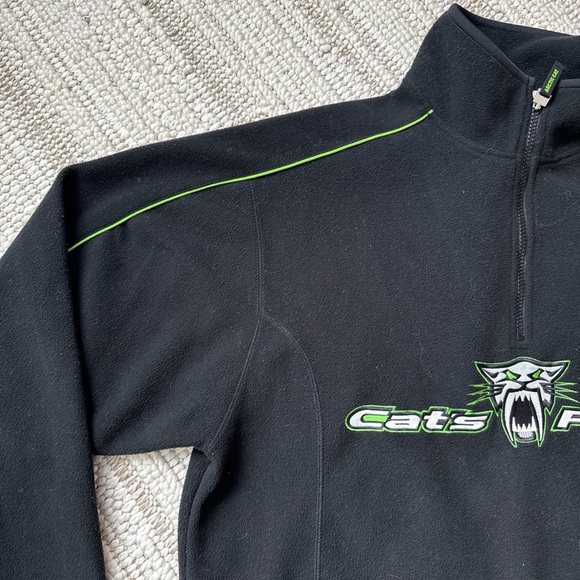 Arctic Cat Wear Fleece Jacket Mens Large Black Onyx 1/4 Zip Sweater Pullover - Picture 4 of 16